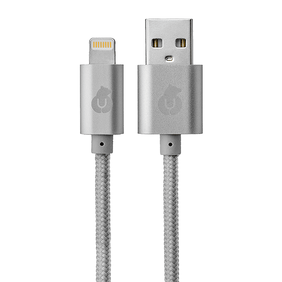 Холодный серый кабель uBear USB-A/Lightning MFI
