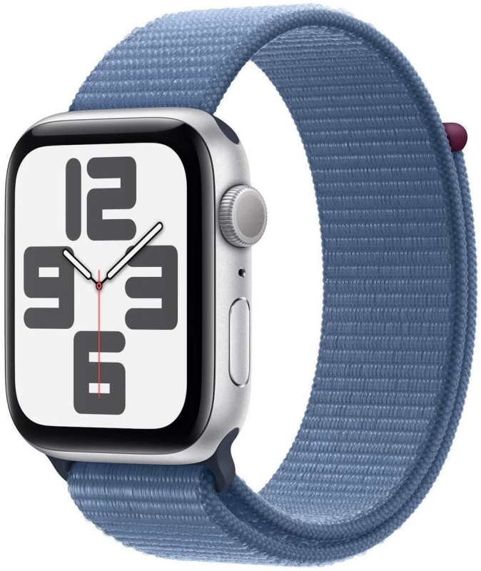 Apple Watch SE 2 2023 40мм (MNPP3K) корпус из алюминия серебристого цвета, ремешок синего цвета