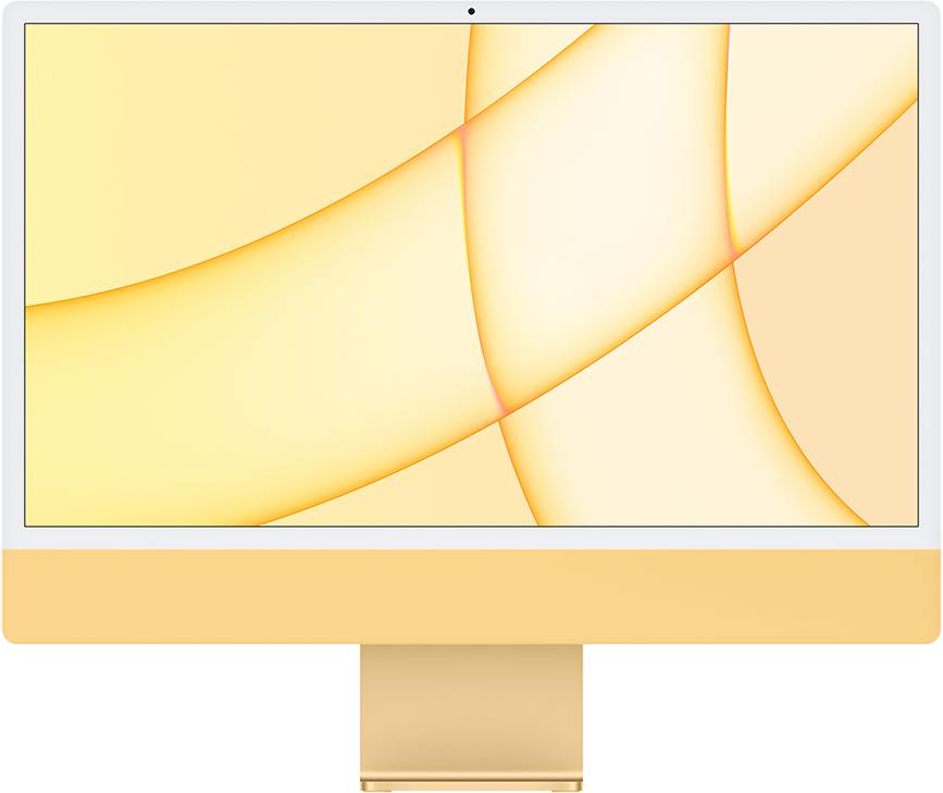 Apple iMac 24" Retina 4,5K (Z12S000BK) (M1 8C CPU, 8C GPU) 8 ГБ, 256 ГБ SSD, желтый