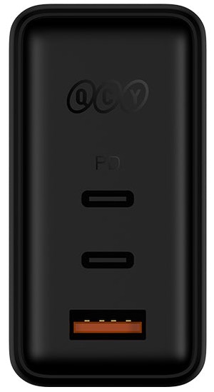 Адаптер QCY GaN 2 Type-C 1 USB-A 65W