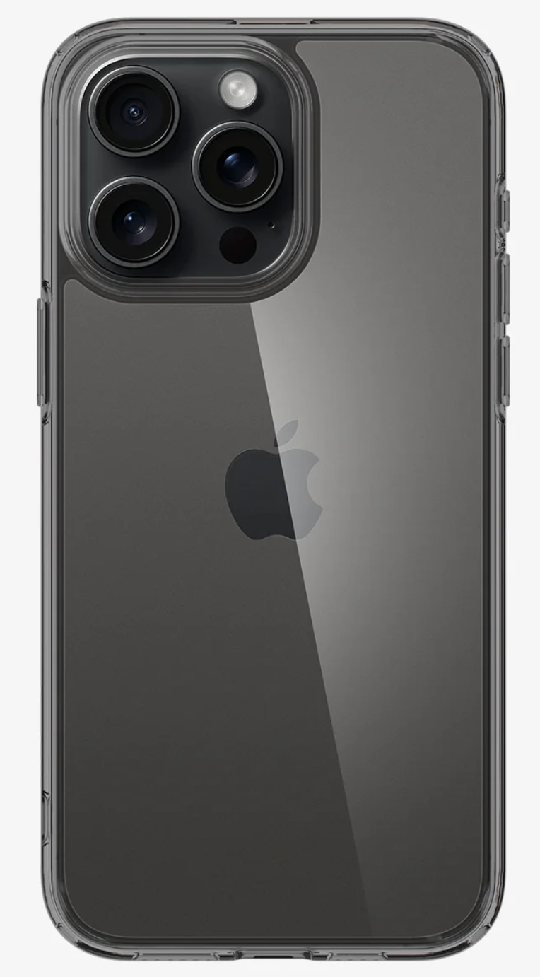 Темный Прозрачный чехол Spigen (Ultra Hybrid) для iPhone 15 Pro