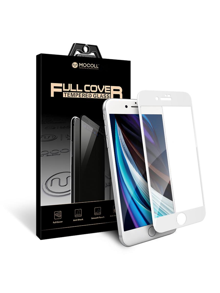 Защитное стекло MOCOLL полноразмерное 2.5D для iPhone 7 Plus / 8 Plus Белое (Серия Storm)