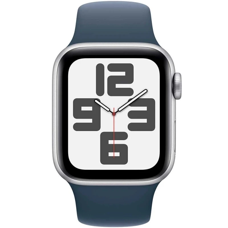 Apple Watch SE 2 2023 44мм корпус из алюминия серебристого цвета, спортивный ремешок синего цвета