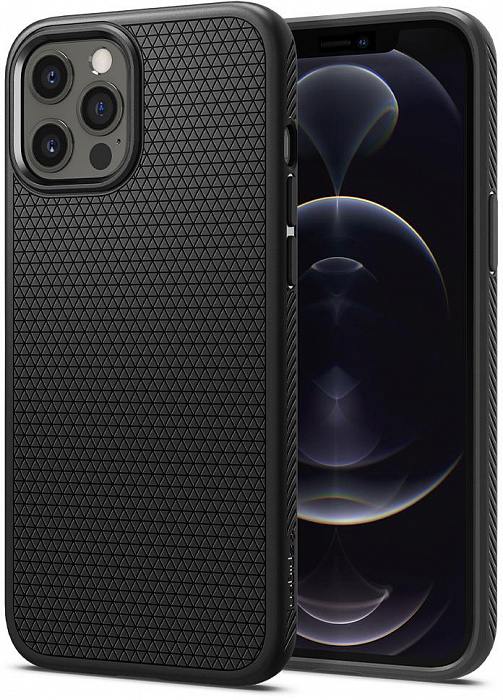 Чехол Spigen Liquid Air, black - iPhone 12/12 Pro