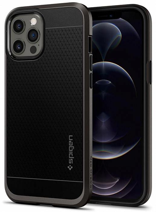 Чехол Spigen Neo Hybrid Crystal, black - iPhone 12/ iPhone 12 Pro