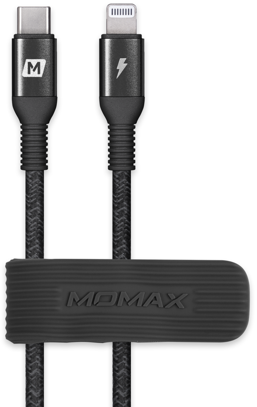 Черный кабель Momax Elite Link Type-C/Lightning 1.2м