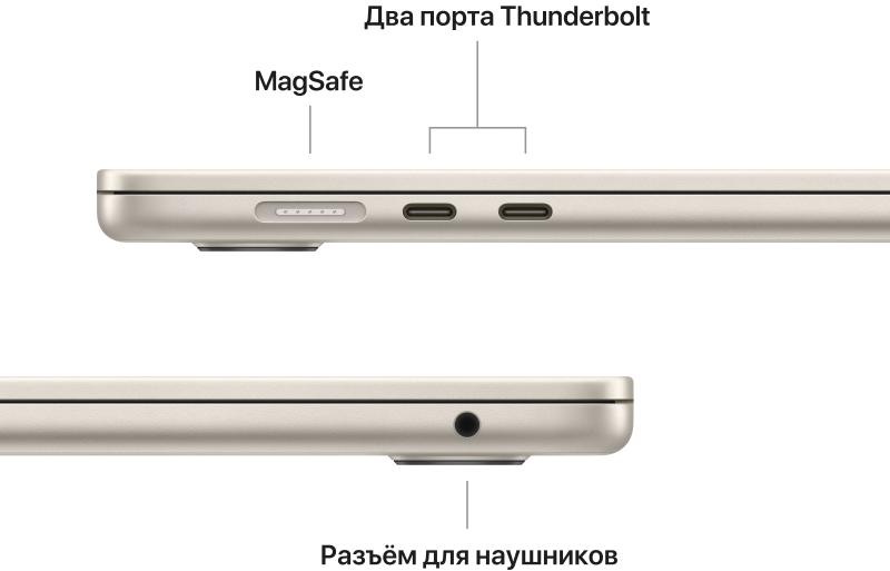 MacBook Air 15,3" (MQKV3K) Apple M2, 8 ГБ, 512 ГБ, сияющая звезда