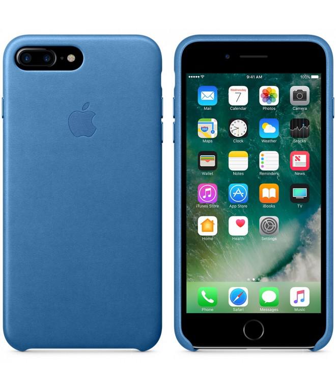 Чехол Leather Case для iPhone 7/8 Plus Sea Blue