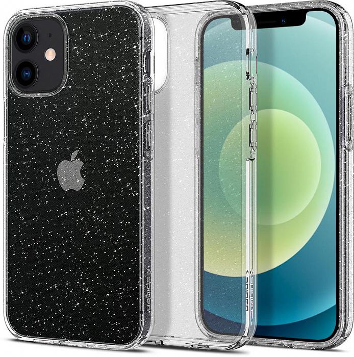 Чехол Spigen Liquid Crystal Glitter для iPhone 12 mini (Clear)
