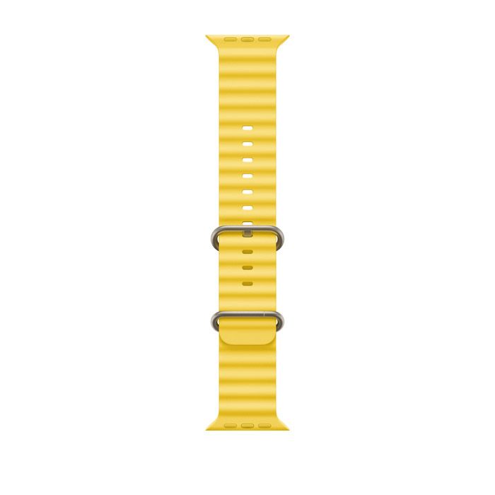 Apple Watch Ultra 49 мм, корпус из титана, ремешок Ocean желтого цвета, MNHG3K