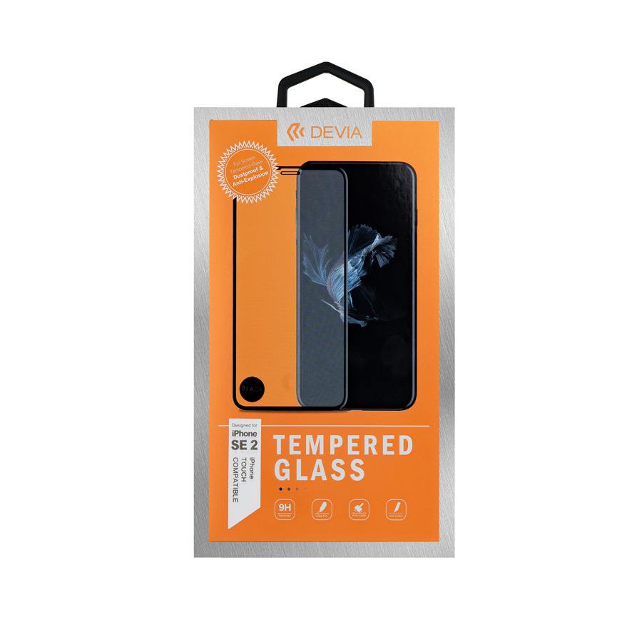 Защитное стекло для iPhone 7/8/SE 2020 закаленное Devia Van Entire View Full Tempered Glass - Black