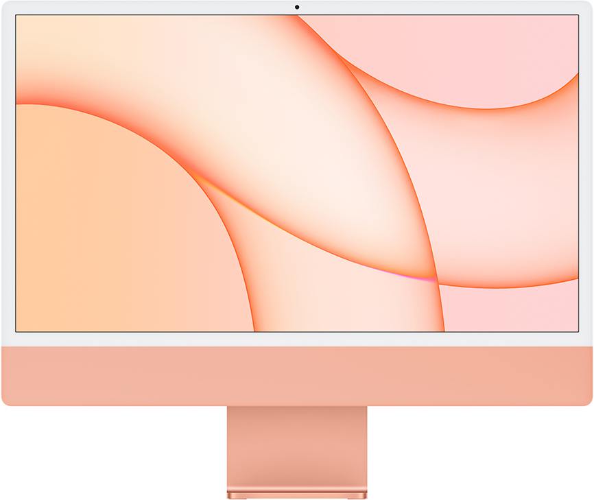 Apple iMac 24" Retina 4,5K (Z132000BK) (M1 8C CPU, 8C GPU) 8 ГБ, 256 ГБ SSD, оранжевый