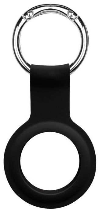 Чехол-брелок для AirTag Devia Silicon Key Ring, черный