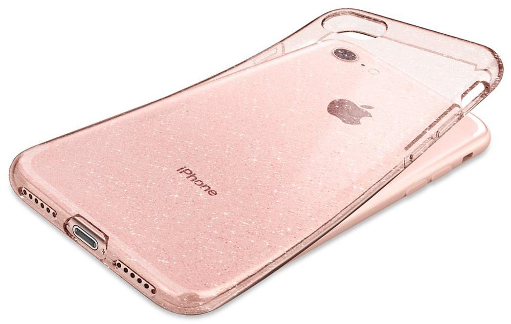Чехол Spigen Liquid Crystal Glitter Rose Quartz для iPhone 7/8/SE 2020