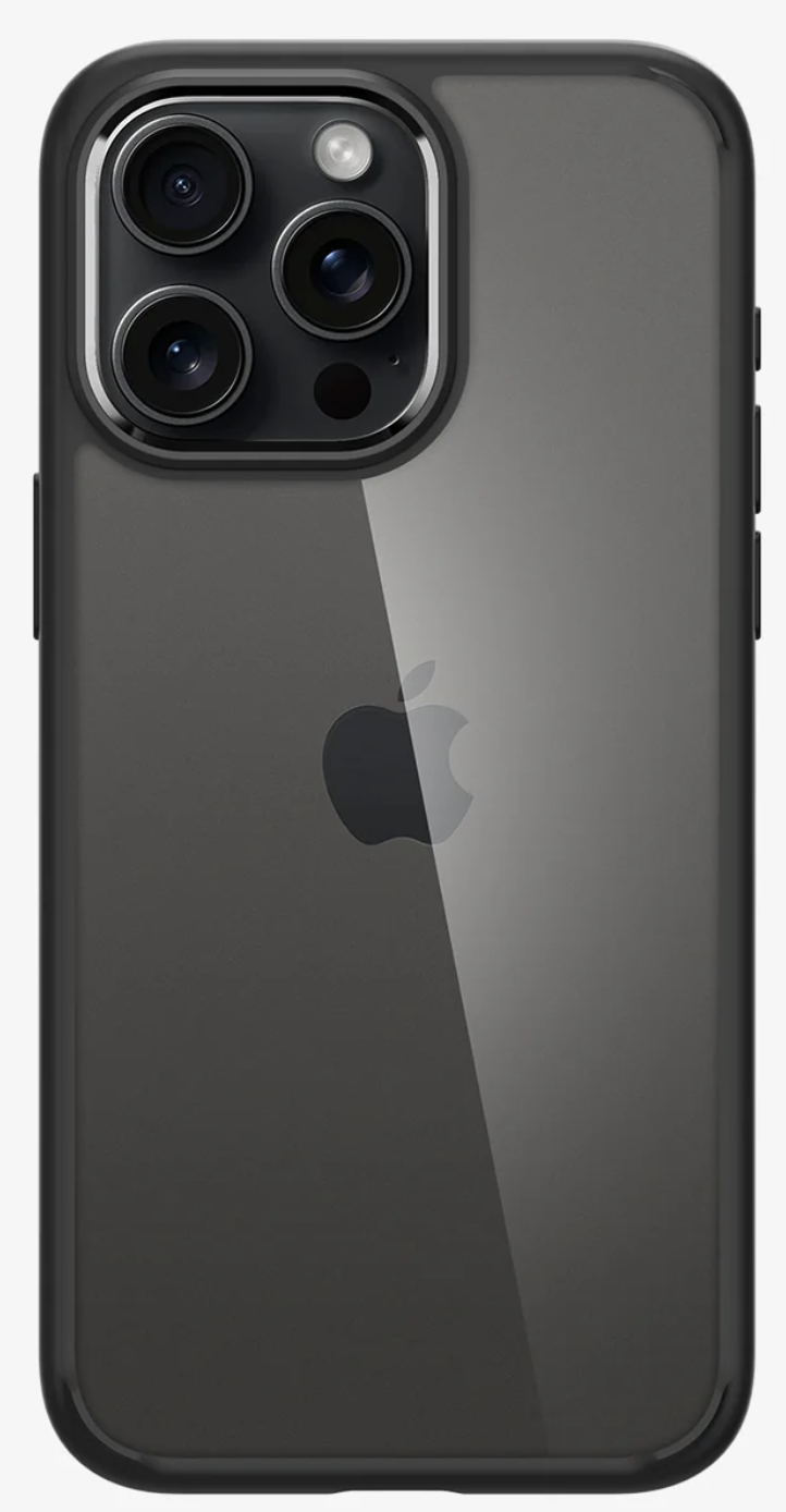 Матовый темный прозрачный чехол Spigen (Ultra Hybrid) для iPhone 15 Pro Max