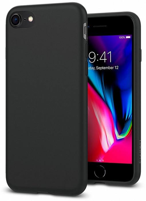 Чехол Spigen для iPhone 8/7 Liquid Crystal, матово-черный 