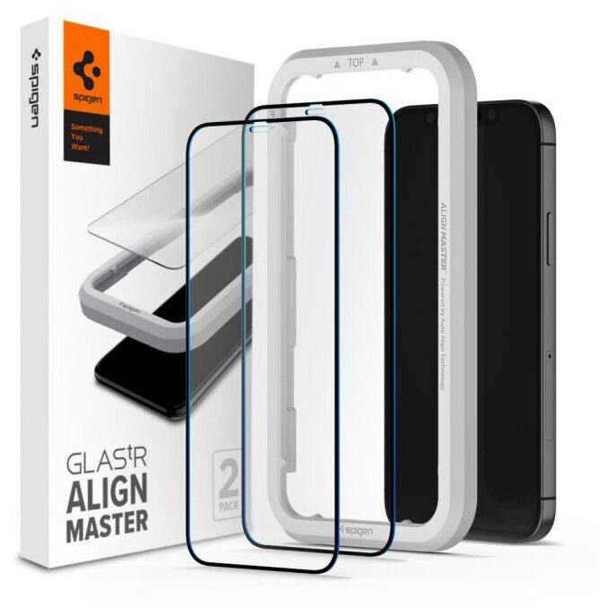 Защитное стекло Spigen Glas.tR Align Master 2 Pack  для iPhone 13 Pro Max (Black)