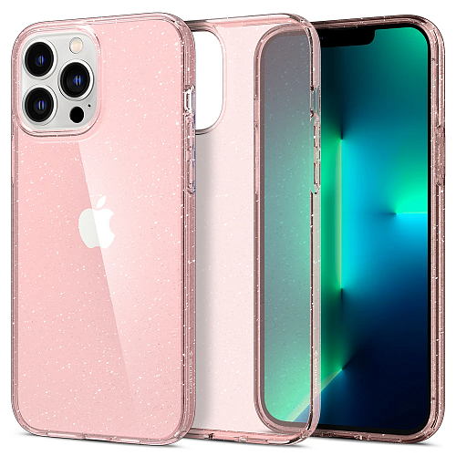 Блестяще-розовый чехол Spigen (Liquid Crystal) iPhone 13 Pro
