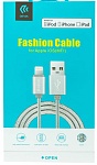 Серебристый кабель Devia Fashion Lightning MFI