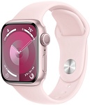 Apple Watch Series 9, 41 мм, корпус из алюминия розового цвета, спортивный ремешок розового цвета
